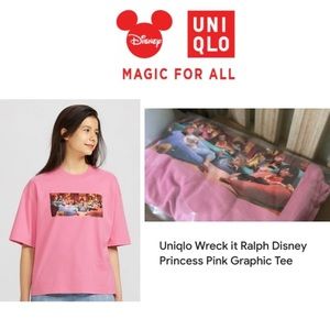 NWT RARE Uniqlo Disney Princesses-Wreck It Ralph Women T-shirt Sz M SOLD OUT